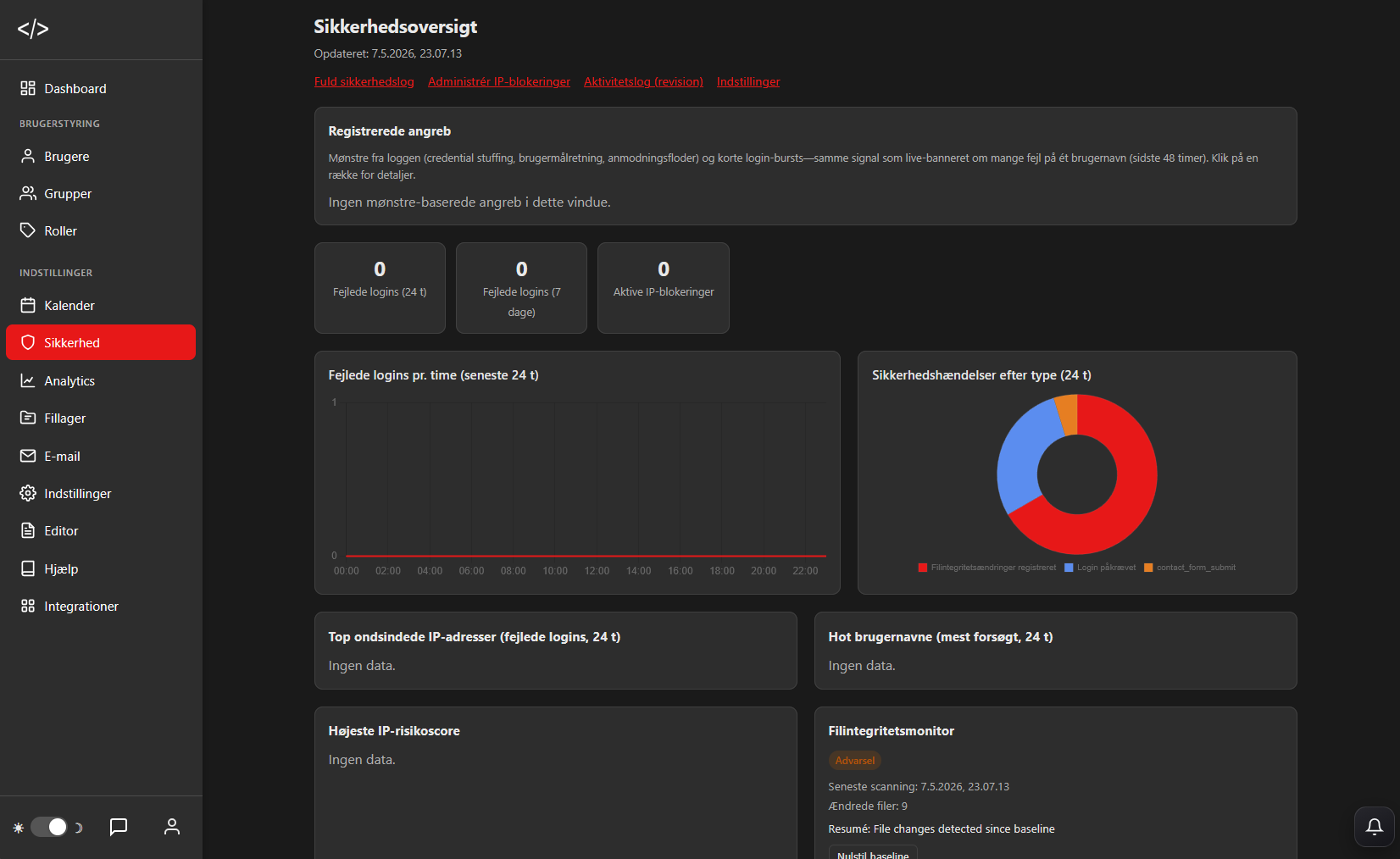 Samlet medie- eller storage-bibliotek i admin